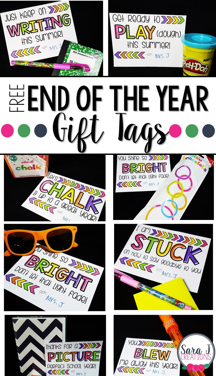 10 Free End Of The Year Student Gift Tags | Sara J Creations within Free Printable End Of Year Gift Tags For Students