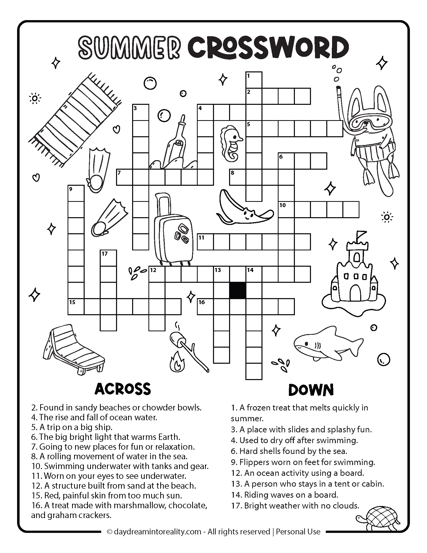 10+ Summer Crossword Puzzles – Free Printable Pdfs From Easy To in Crossword Puzzles For Adults Free Printables