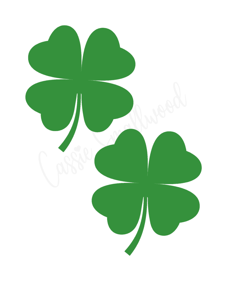 12 Cute Four Leaf Clover Printable Templates (Free!) - Cassie throughout Printable 4 Leaf Clover Template