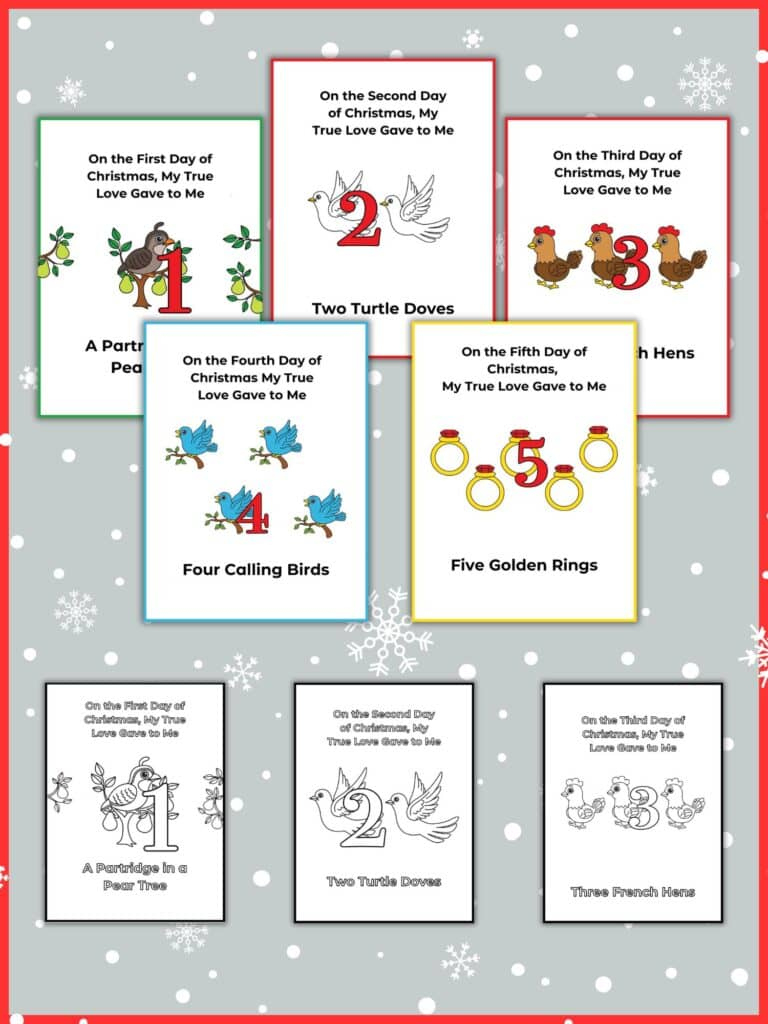12 Days Of Christmas Cards Printable (Free!) | Healing Home in Free Printable 12 Days of Christmas