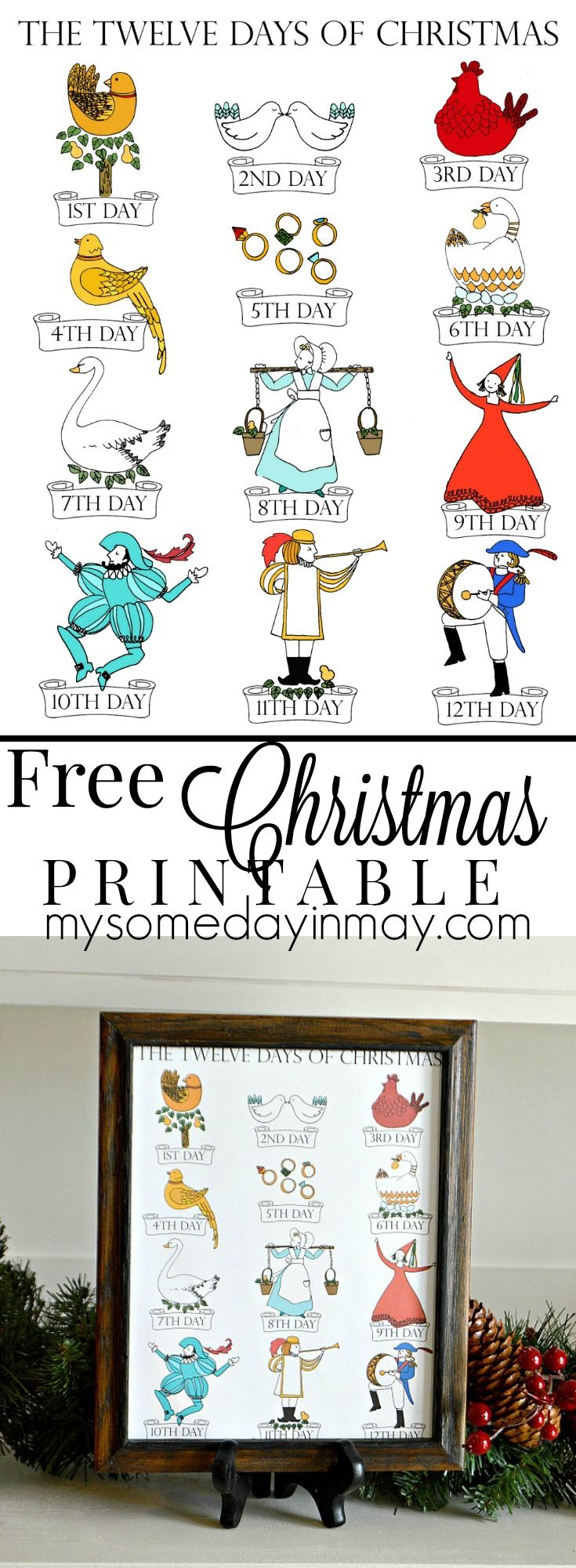 12 Days Of Christmas Printable for Free Printable 12 Days Of Christmas