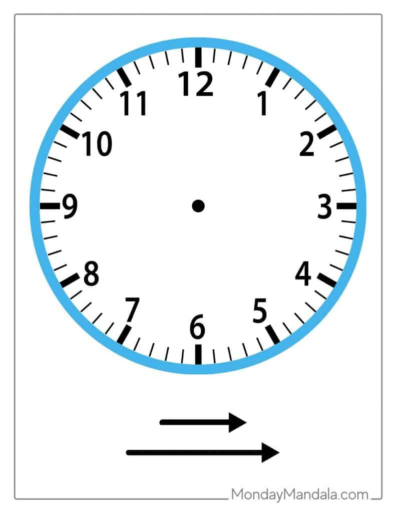 14 Printable Clock Faces (Free Pdfs To Download & Print) for Clock Face and Hands Printable