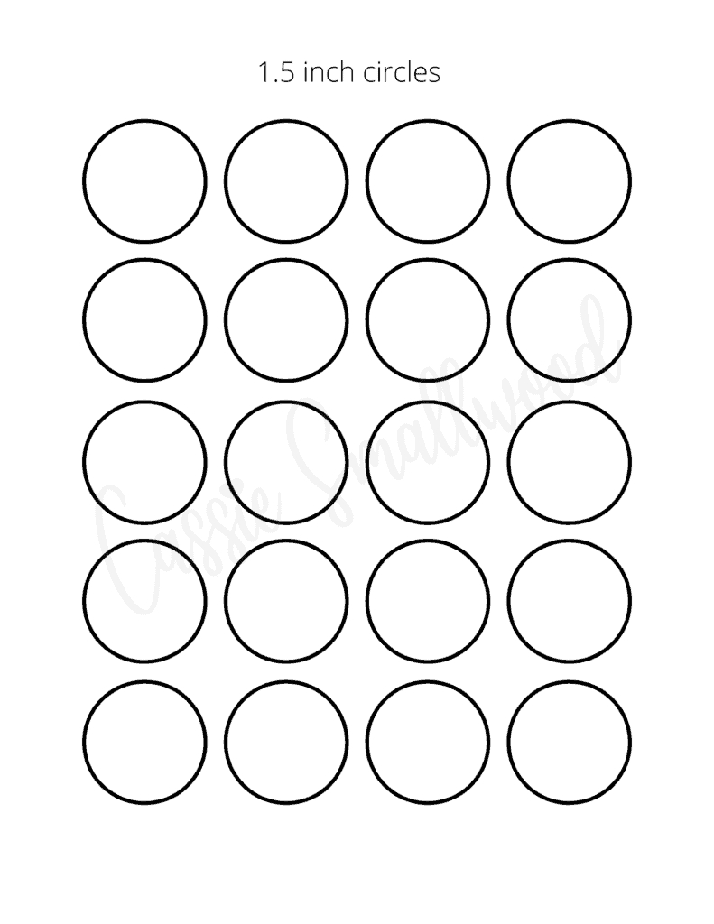 17 Sizes Of Printable Circle Templates - Cassie Smallwood inside 1.5 Inch Circle Template Free Printable