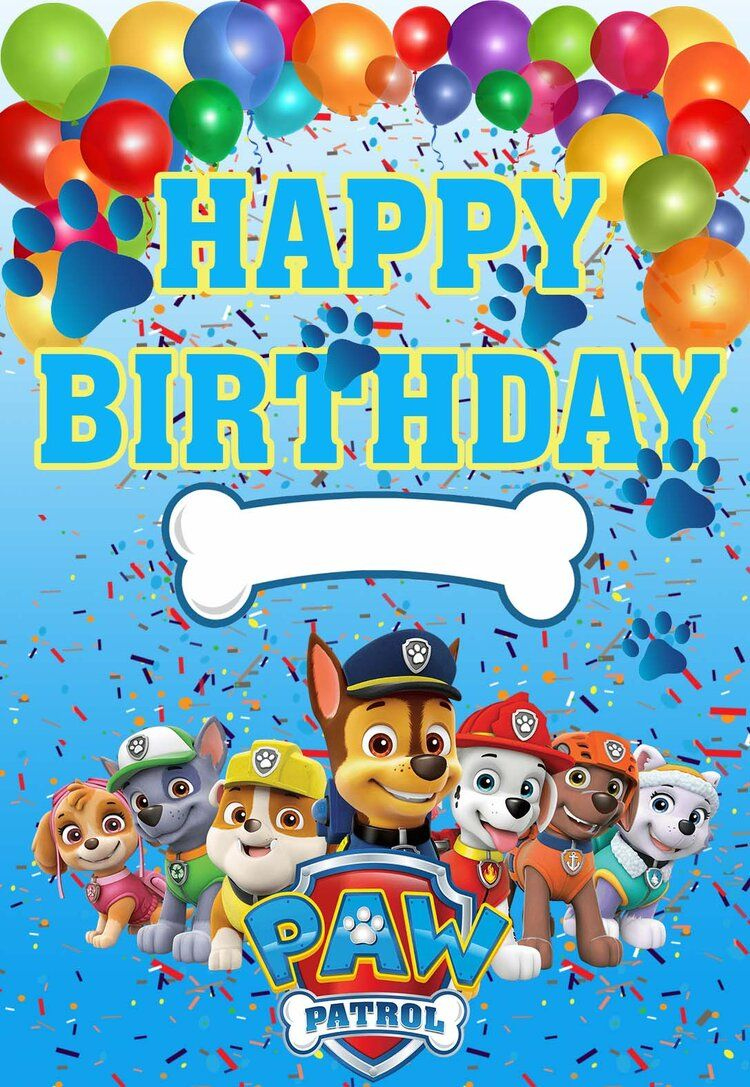 20 Ethan 2 Ideas | Paw Patrol Birthday Party, Paw Patrol Birthday throughout Paw Patrol Birthday Card Printable