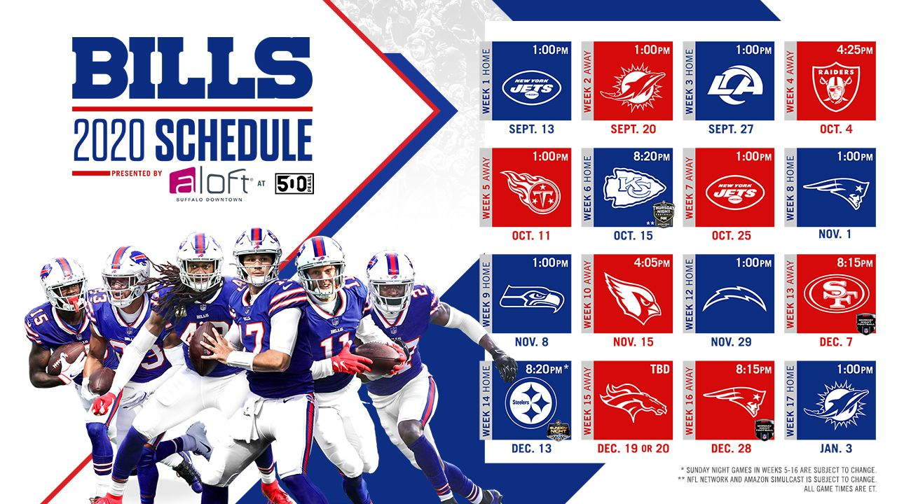 2020 Buffalo Bills Schedule: Complete Schedule, Tickets And Match with Free Printable Buffalo Bills Schedule