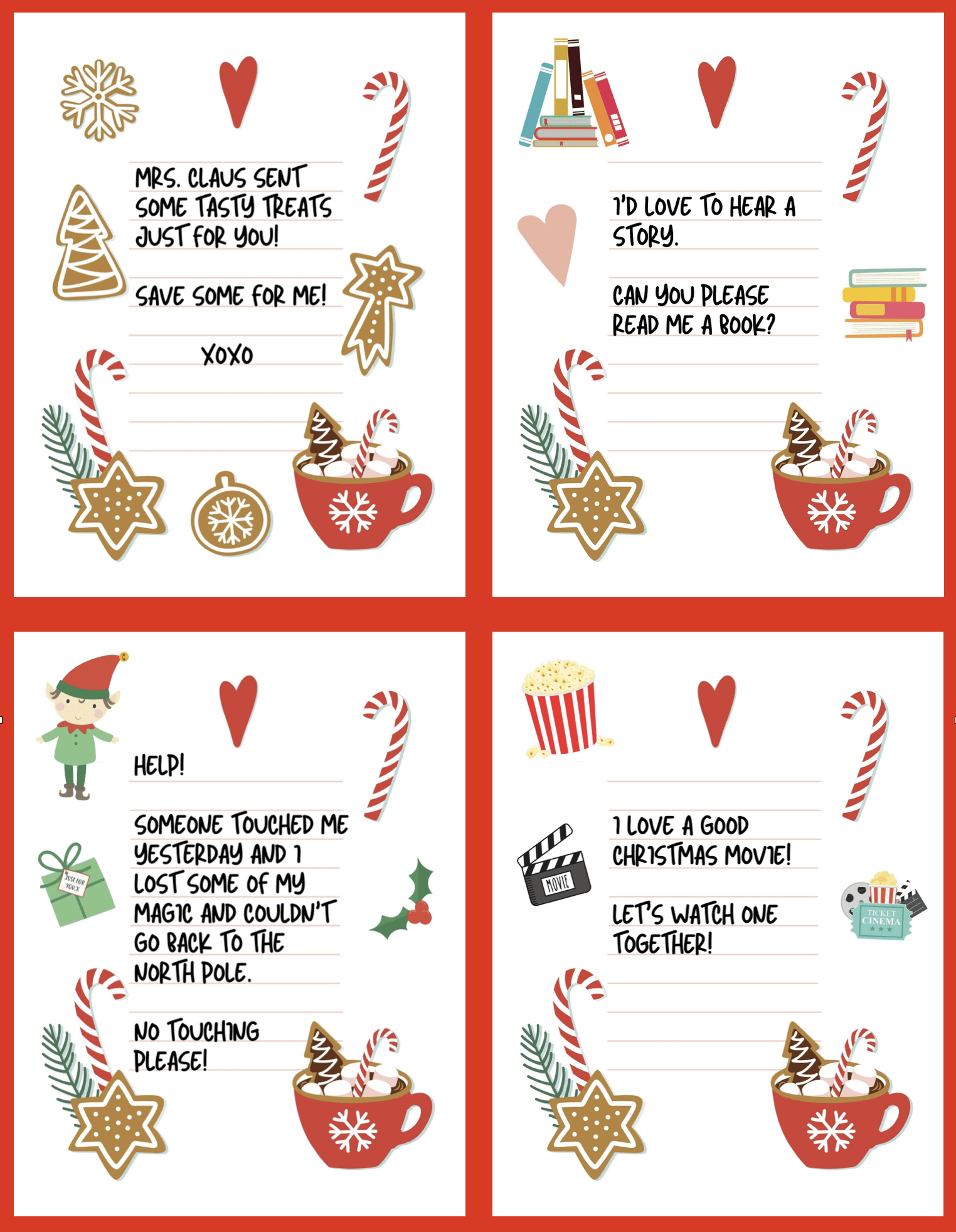 24 Free Elf On The Shelf Notes Printables - Make Life Lovely intended for Notes From the Elf on the Shelf Printables