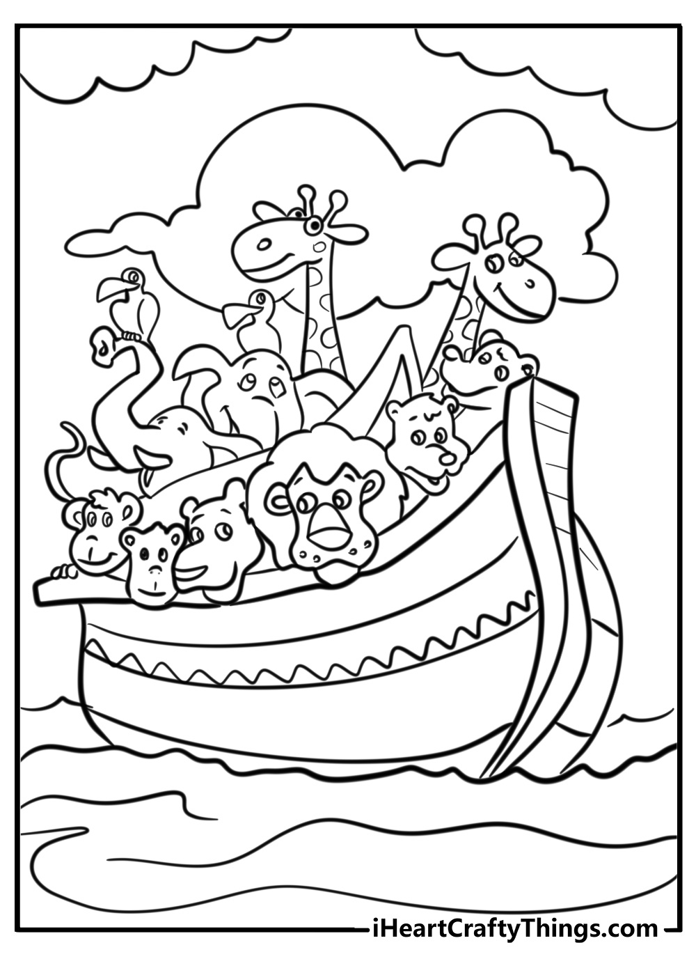 25 Noah'S Ark Coloring Pages (100% Free To Print) in Noah'S Ark Printable Craft