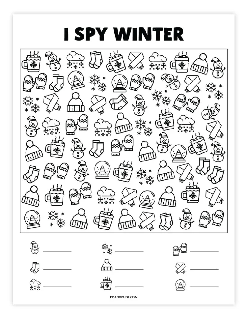 28 Free Printable I Spy Games - Pjs And Paint within Free Printable Games For Kids