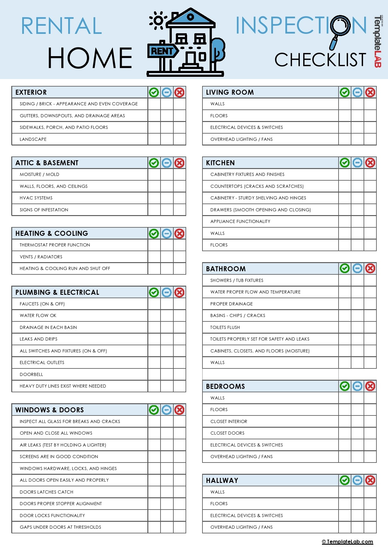 30+ Printable Home Inspection Checklists (Word, Pdf, Excel) pertaining to Printable Professional Home Inspection Checklist