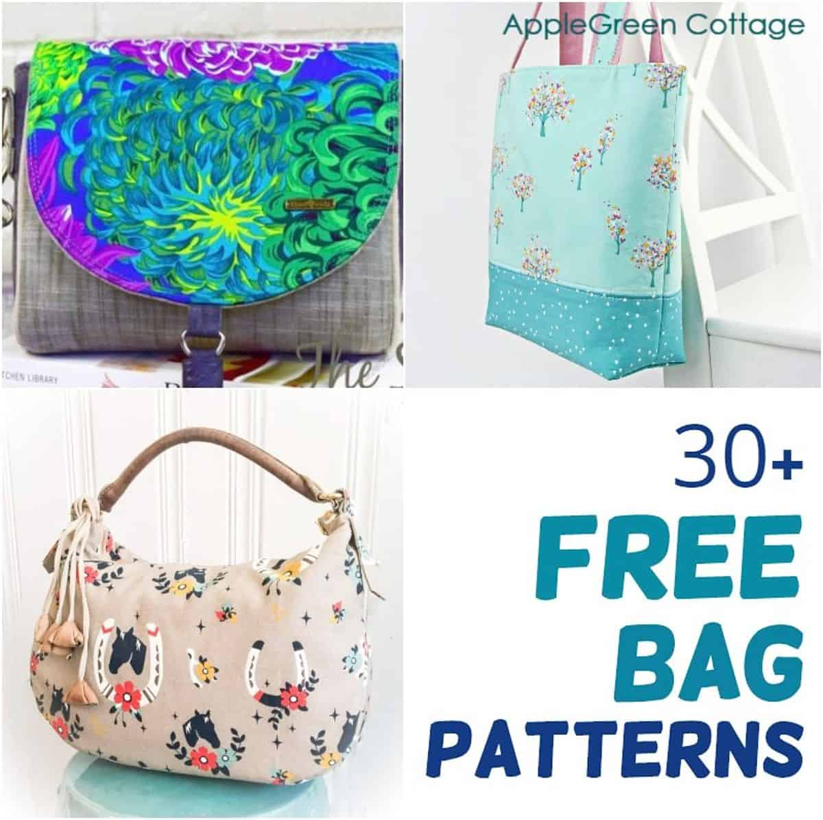 36 Best Free Bag Sewing Patterns To Sew In 2024 in Pdf Handbag Patterns Free Printable
