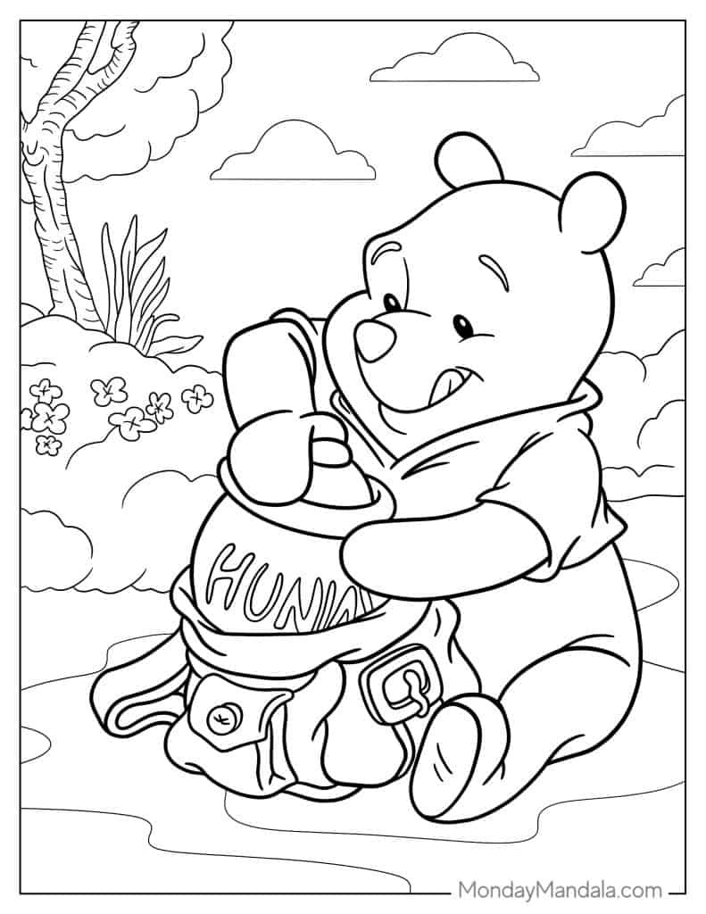 40 Winnie The Pooh Coloring Pages (Free Pdf Printables) for Winnie The Pooh Printable Images