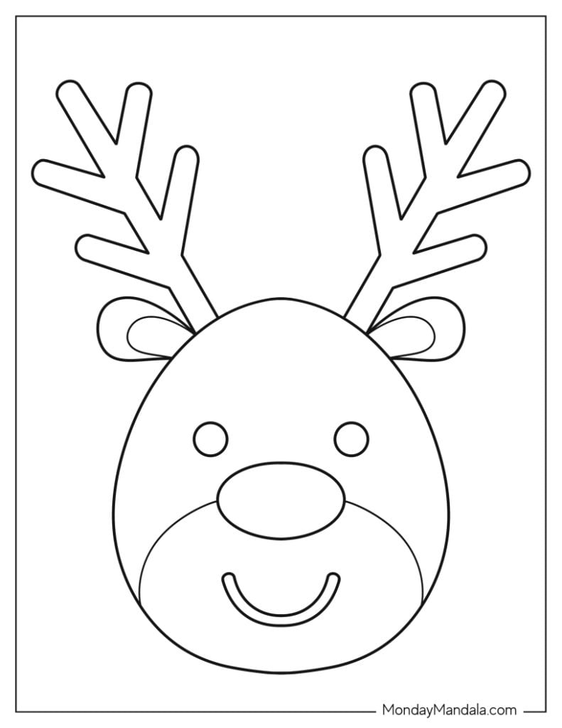 42 Reindeer Templates (Free Pdf Printables) pertaining to Free Printable Reindeer Face Template