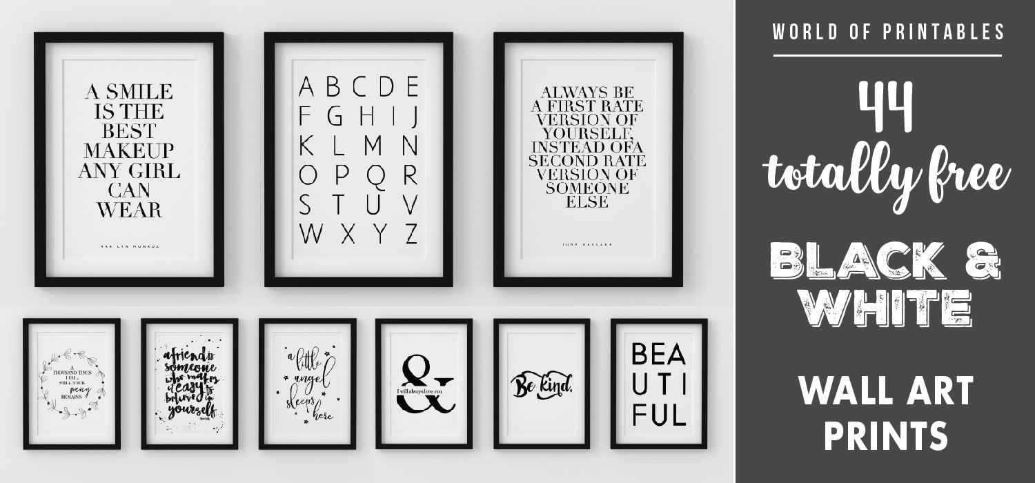 44 Free Modern Black And White Wall Art Printables - World Of with Free Printable Black And White Images