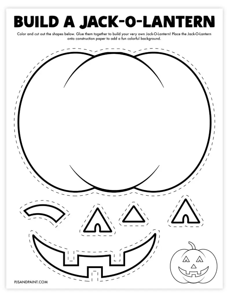 45 Free Printable Halloween Games And Activities - Pjs And Paint intended for Halloween Crafts For Preschoolers Printable