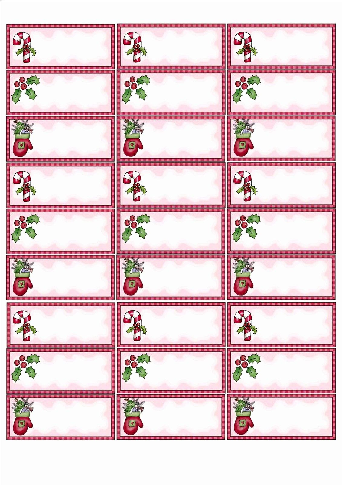 50 Free Printable Christmas Mailing Labels - Worksheets Library for Free Printable Blank Christmas Labels