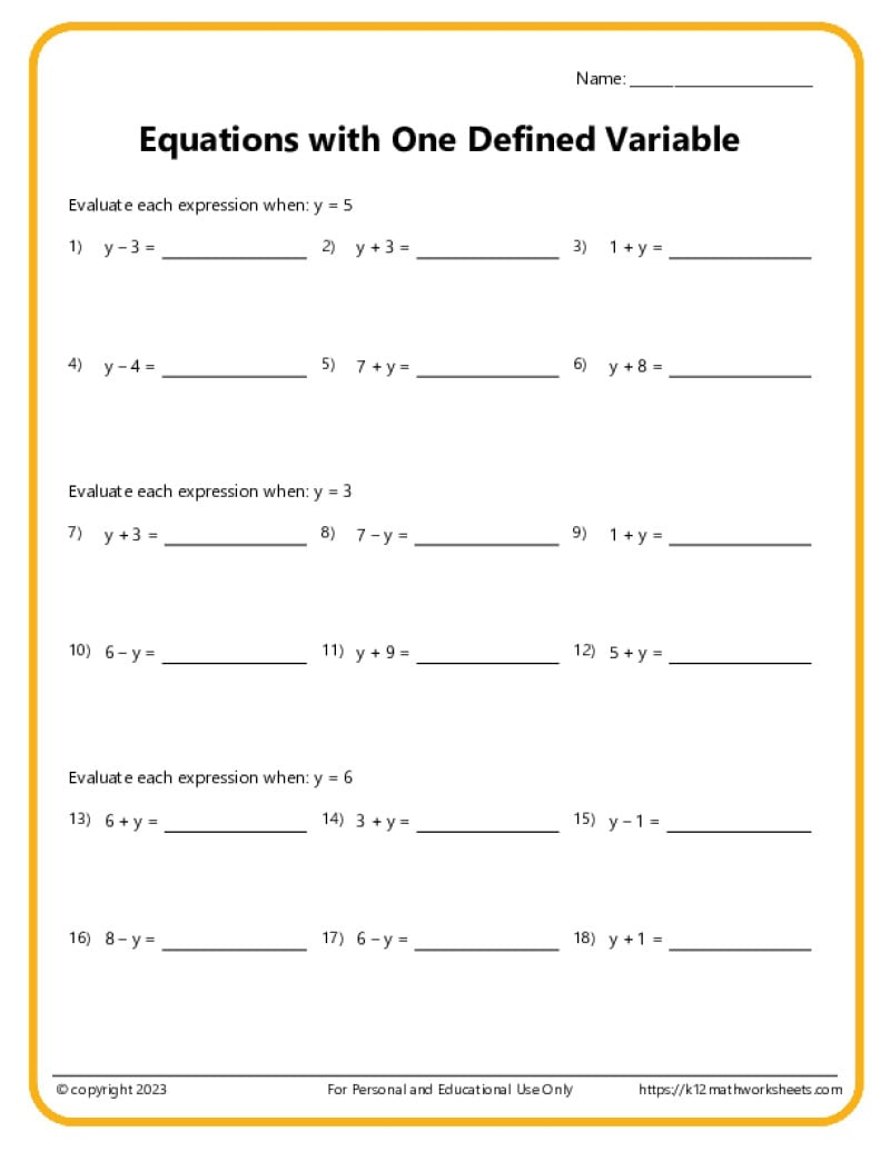 7Th Grade Algebra Worksheets in Math Worksheets For 7Th Graders Printable