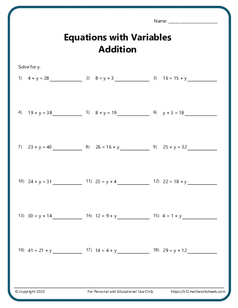 8Th Grade Math Workhsheets with Free Math Worksheets For 8th Graders Printable