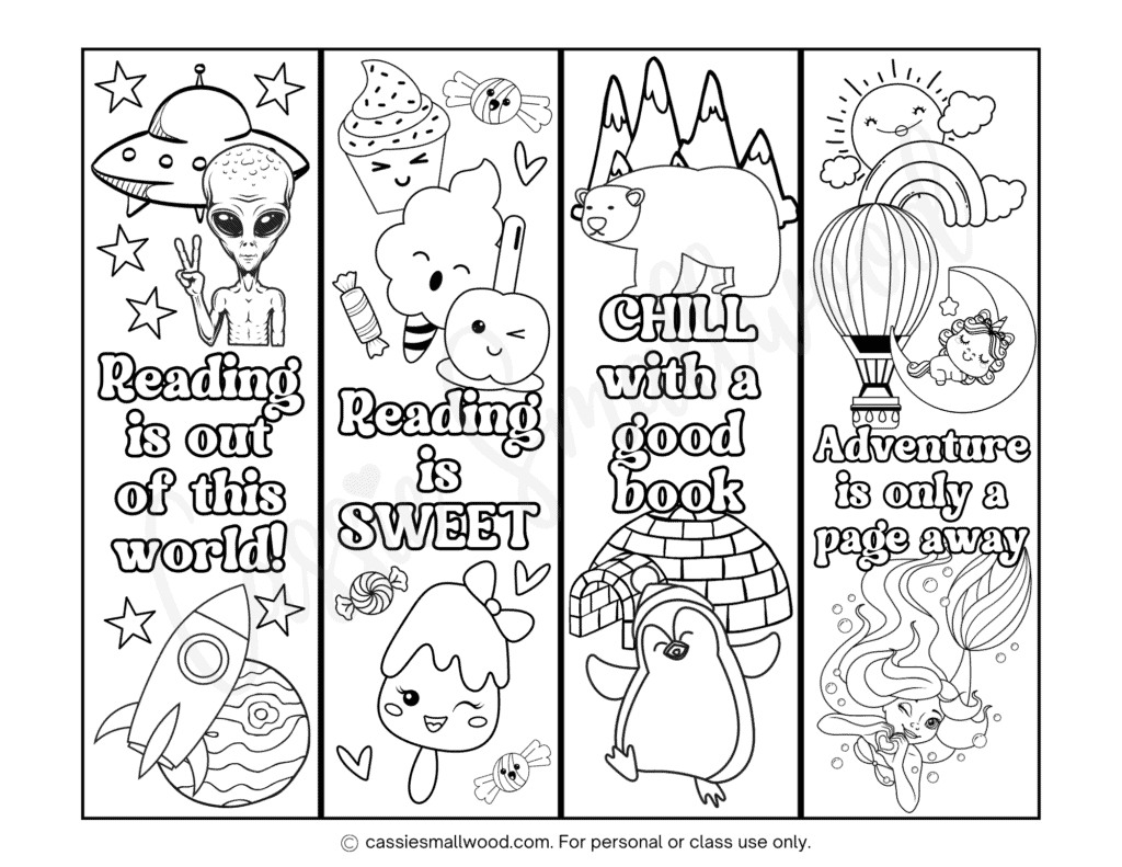92 Cute Free Printable Bookmarks - Cassie Smallwood in Free Printable Children'S Bookmarks