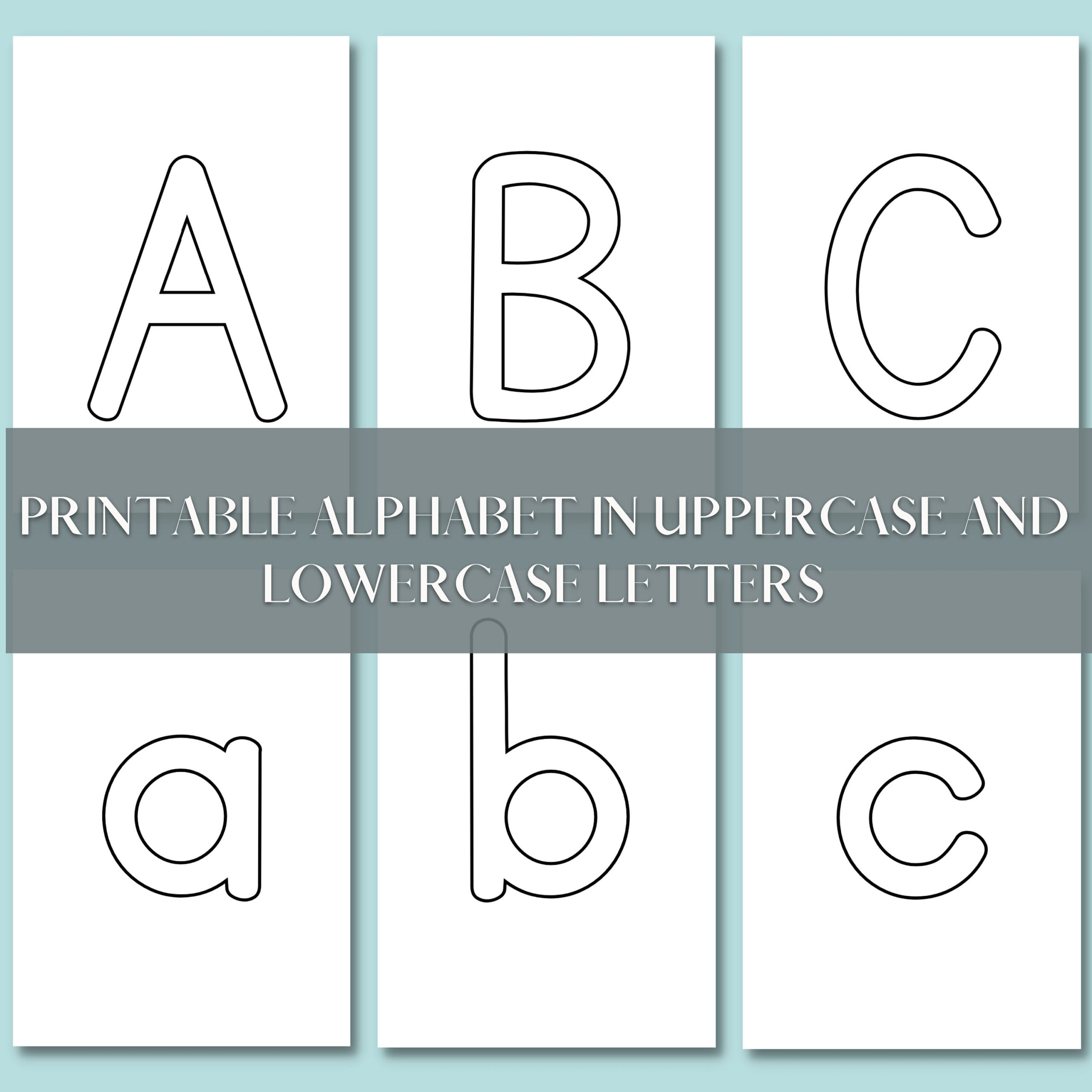 Abc Uppercase And Lowercase Letters In Pdf A4 Portrait. Full intended for Printable Uppercase and Lowercase Alphabet Letters