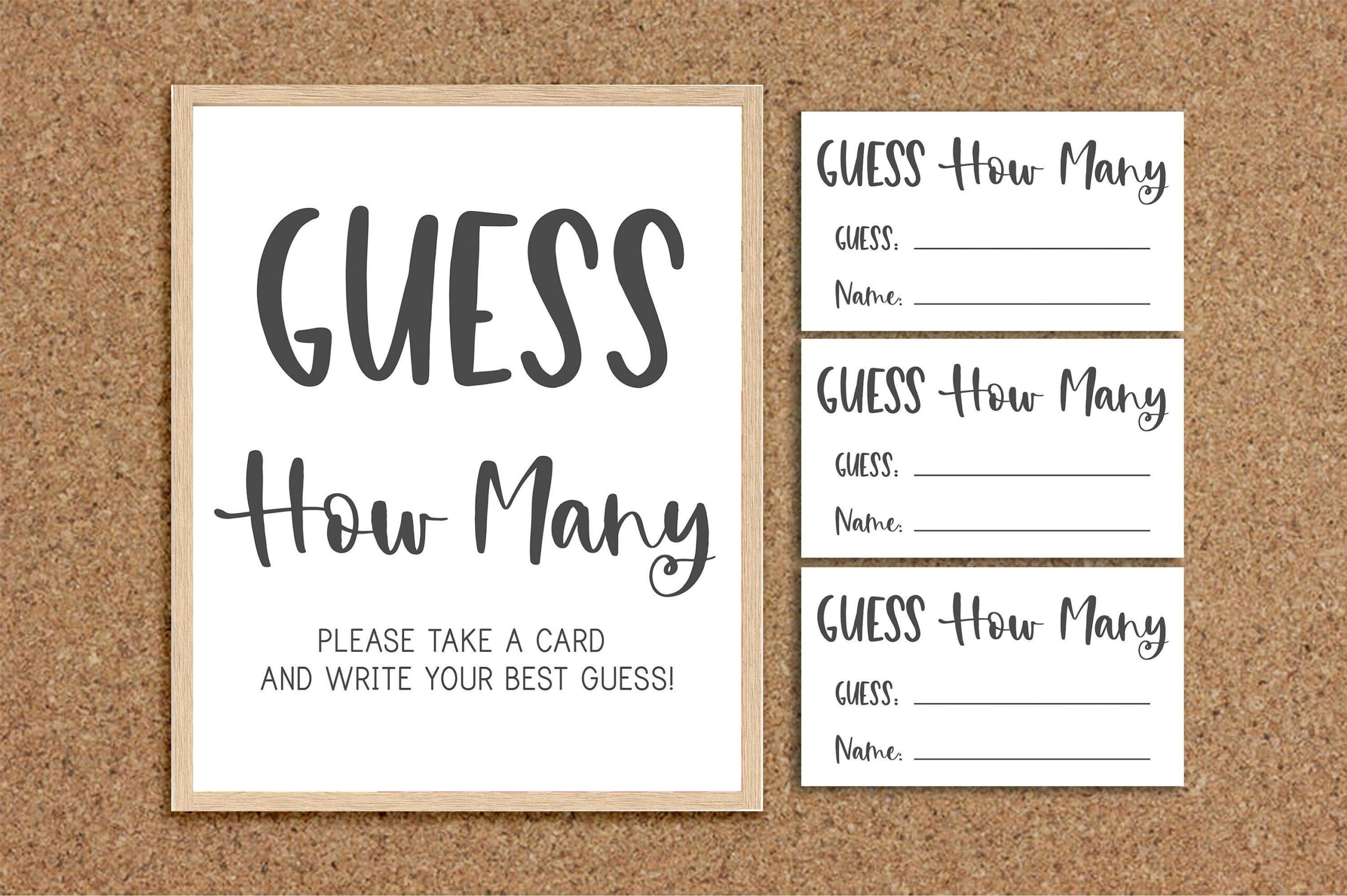 Baby Shower Guess How Many In A Jar Free Printable - Shop On Pinterest with regard to Guess How Many Printable Template Free