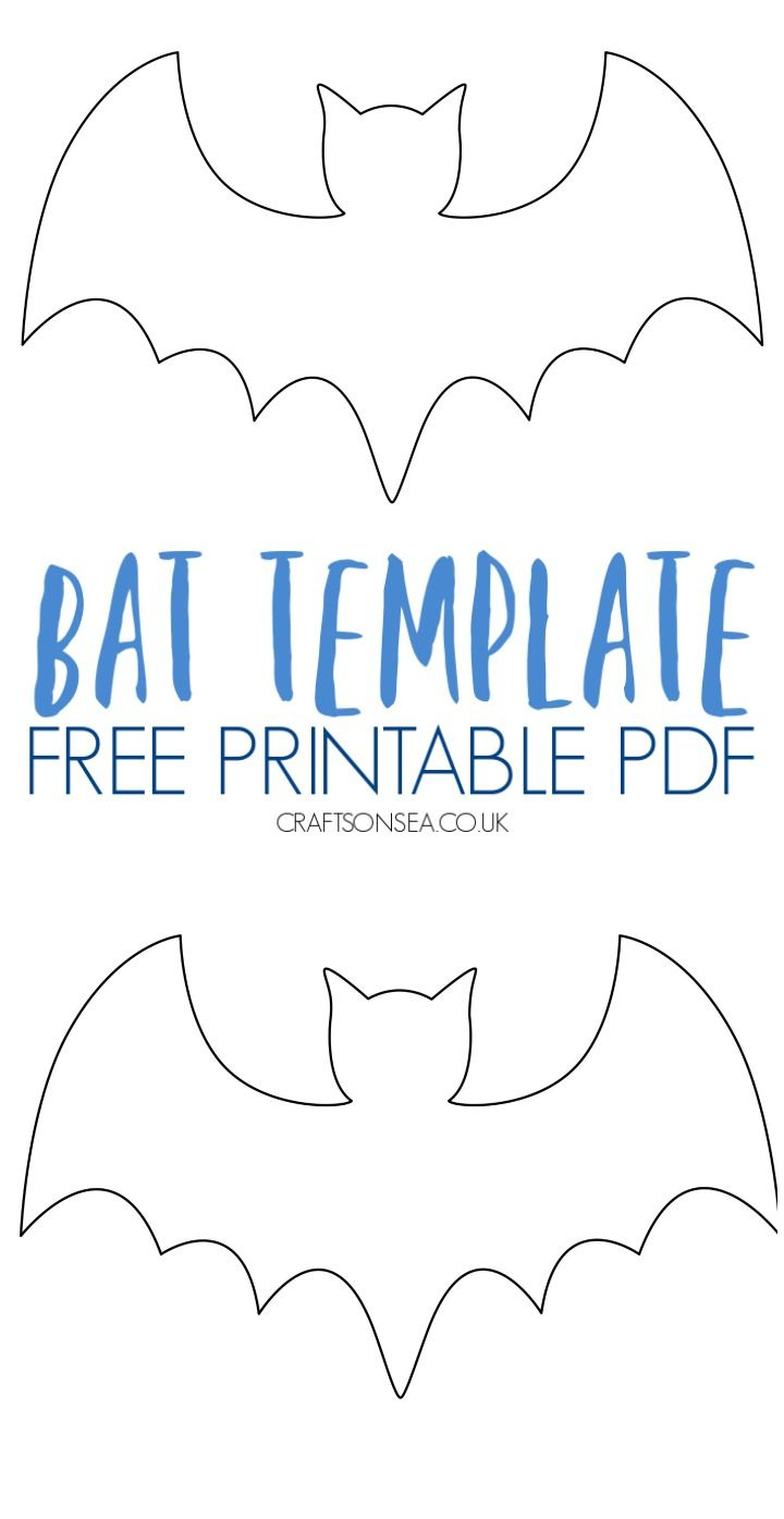 Bat Template: Free Printable Pdf - Crafts On Sea in Halloween Crafts For Preschoolers Printable