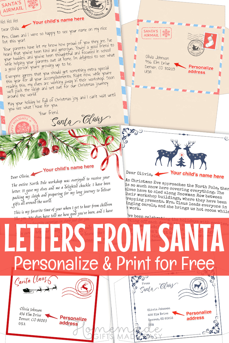 Best Free Printable Letter From Santa Templates in Template Letter From Santa Printable