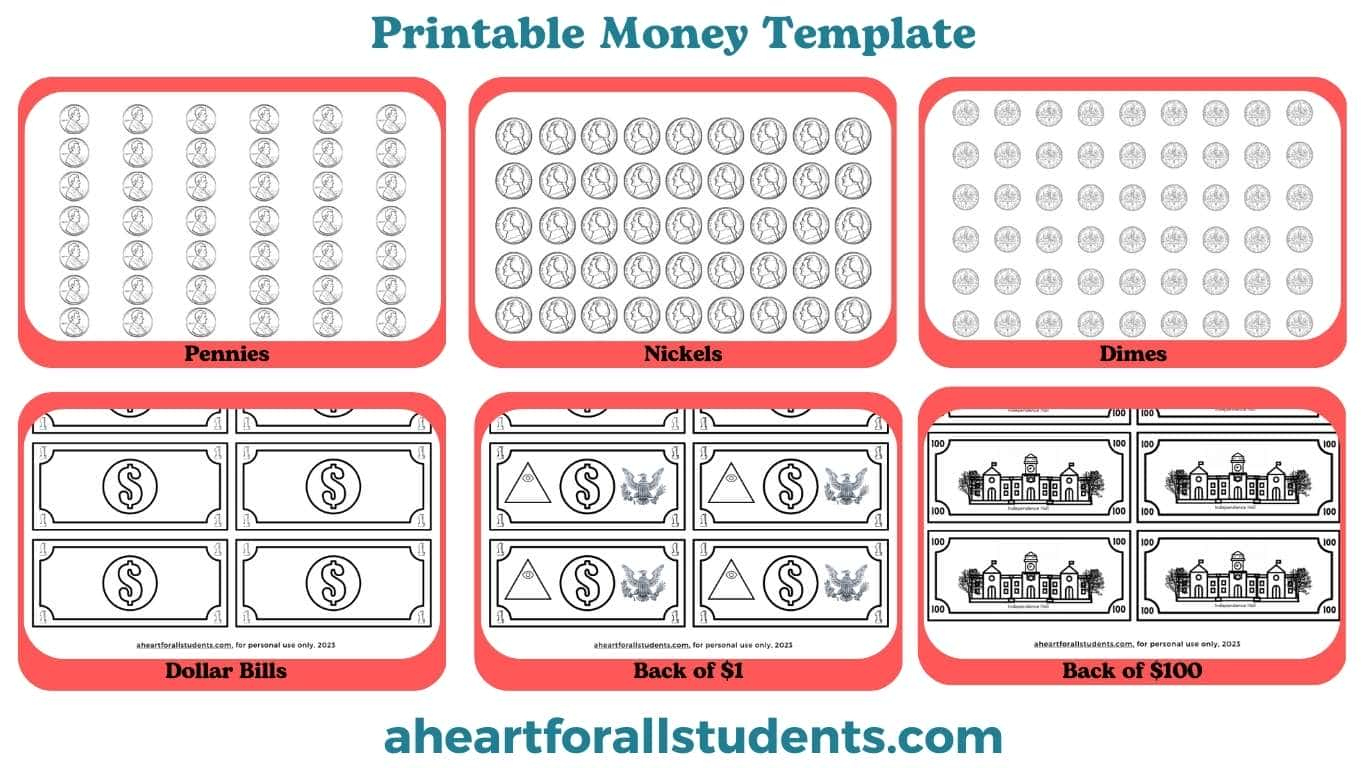 Best Free Printable Money Template: Classroom Or Homeschool - A inside Free Printable Classroom Money Template