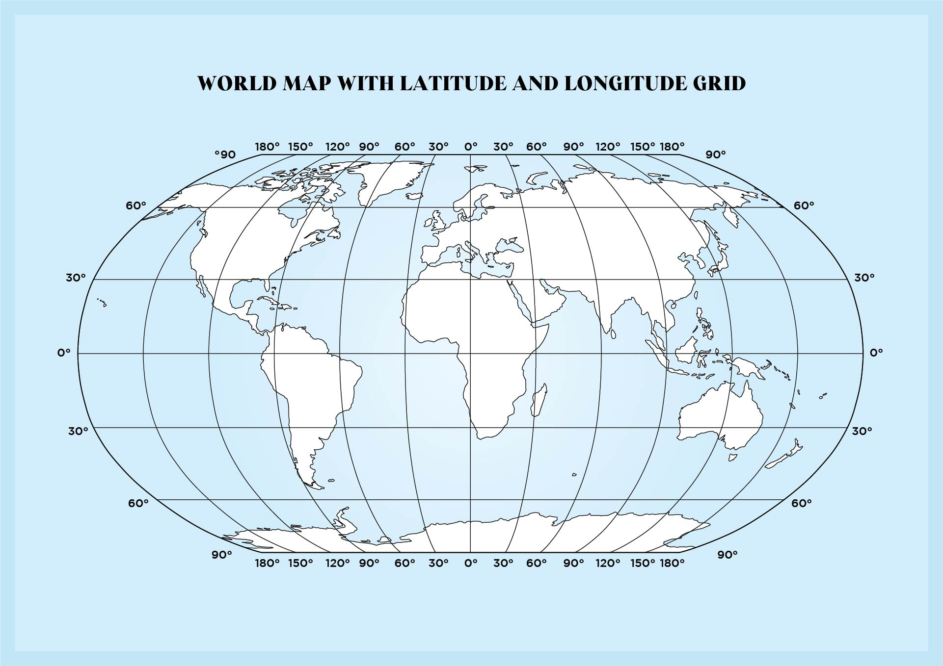 Blank World Maps With Grid - 10 Free Pdf Printables | Printablee regarding Map Of The World Longitude And Latitude Printable
