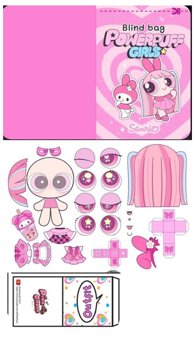 Blind Bag My Melody inside Printable Sanrio Blind Bag Template