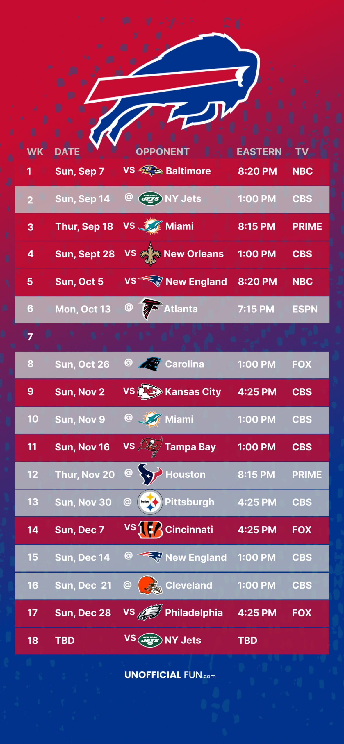 Buffalo Bills - Wallpaper Schedule For Your Phone - Unofficialfun intended for Free Printable Buffalo Bills Schedule