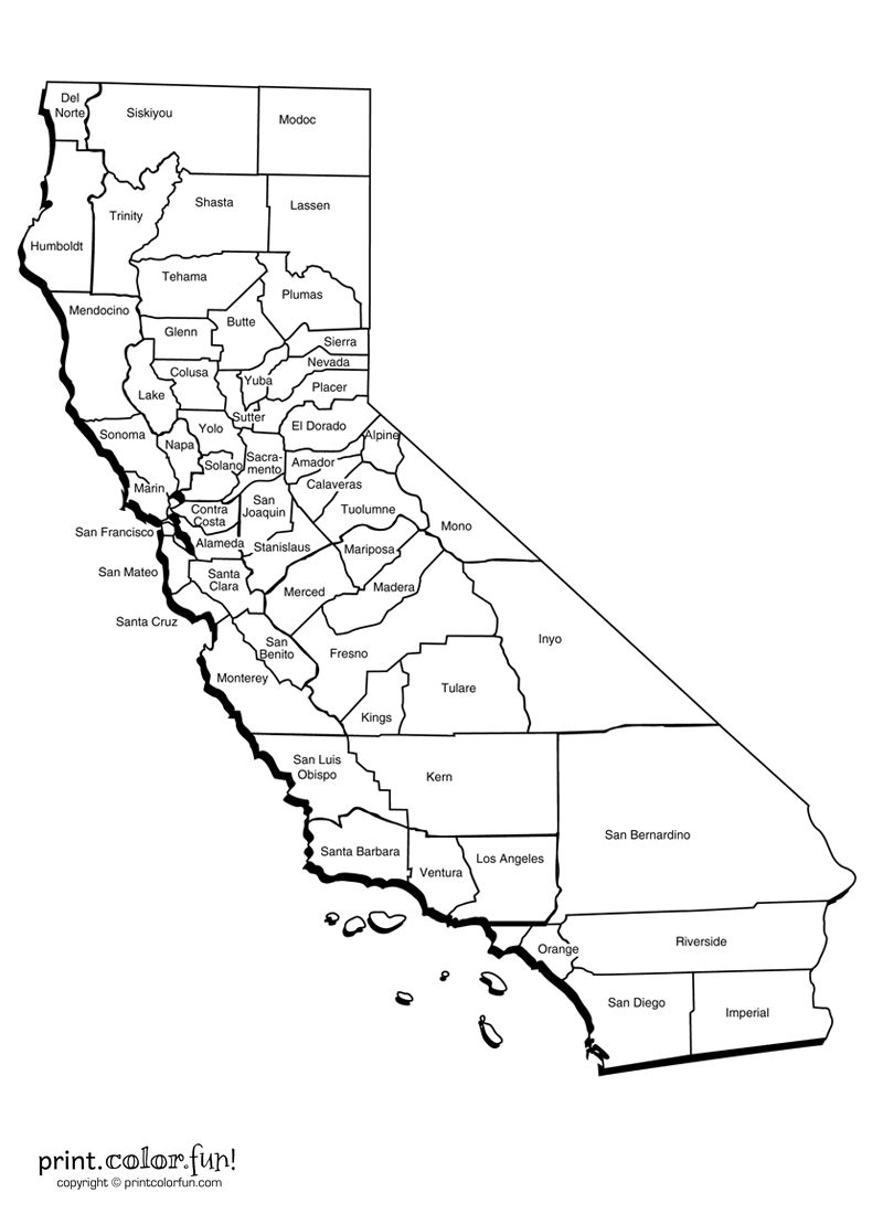 California Maps & Basic Facts About The State, At Printcolorfun pertaining to California Map With Cities Printable