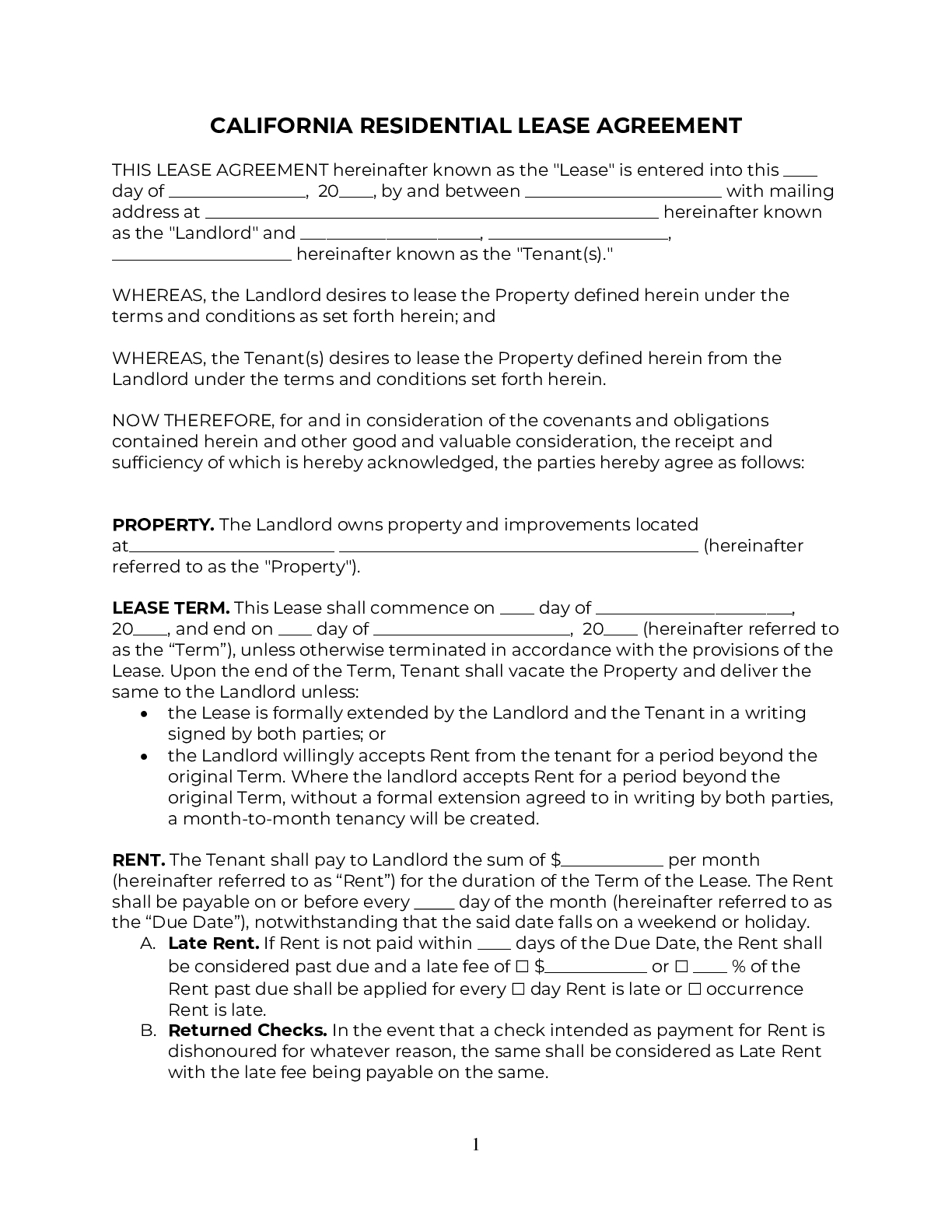 California Rental Agreement Template (2025) | Free Pdf & Doc with regard to Downloadable Printable California Rental Agreement