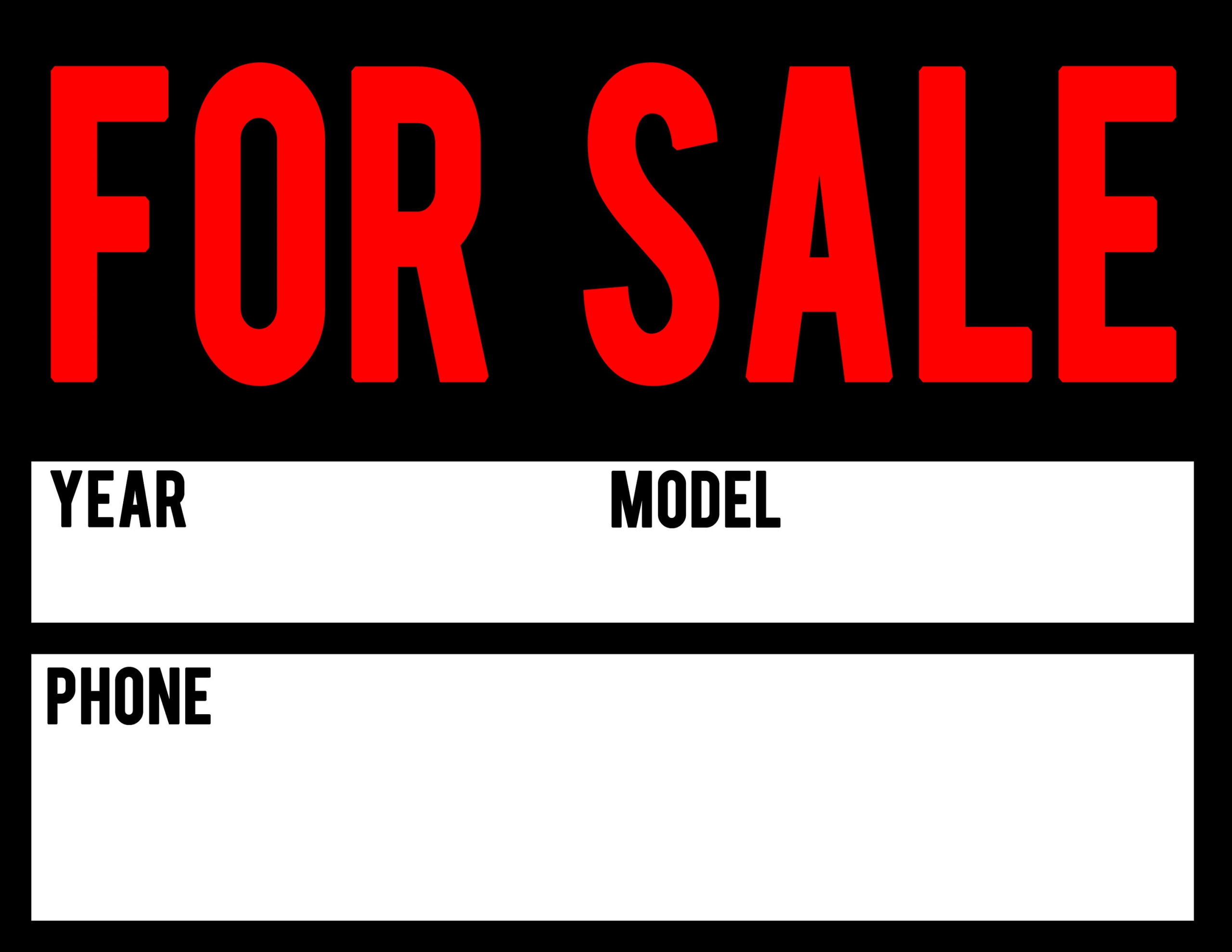 Car For Sale Digital Sign Download (8.5X11 Inches) - Jpeg And Pdf with regard to Printable For Sale Sign For Car