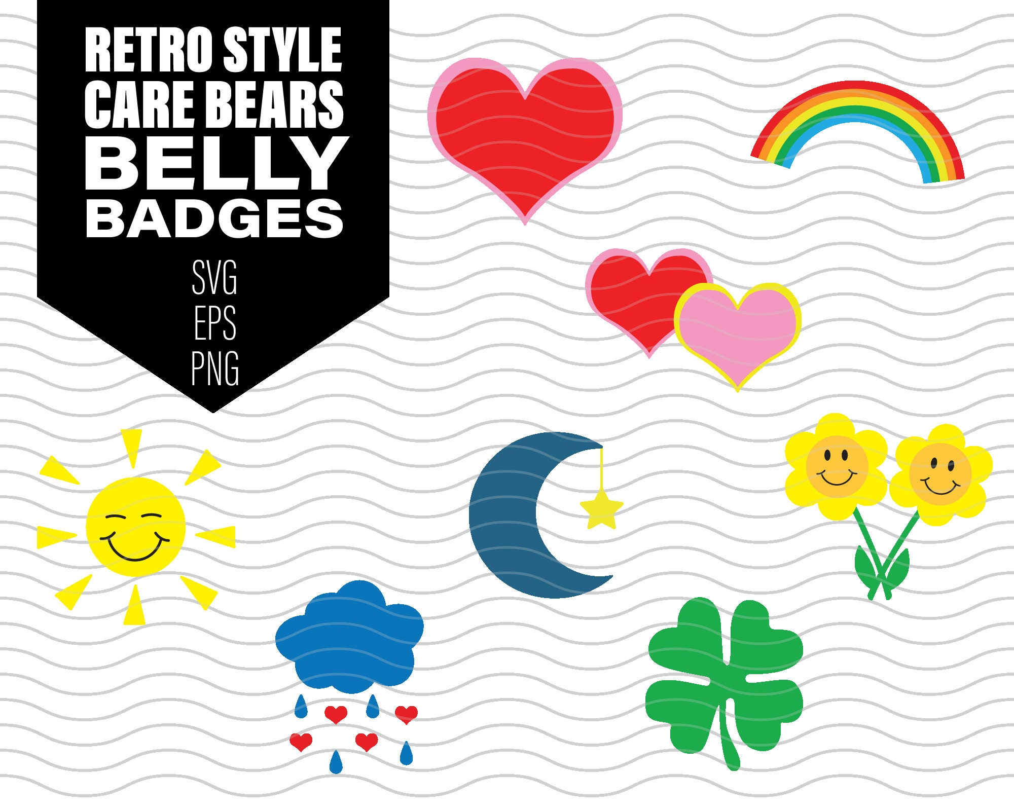 Care Bears Belly Badges Svg - Etsy Australia throughout Care Bear Printable Belly Badges