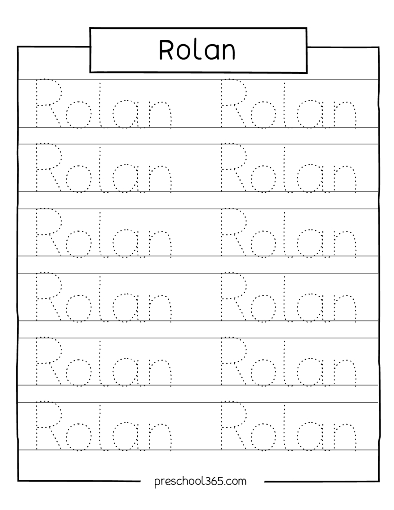 Carson Sadie Levi Rolan Madelyn Name Tracing Sheet regarding Free Printable Name Tracing Worksheets