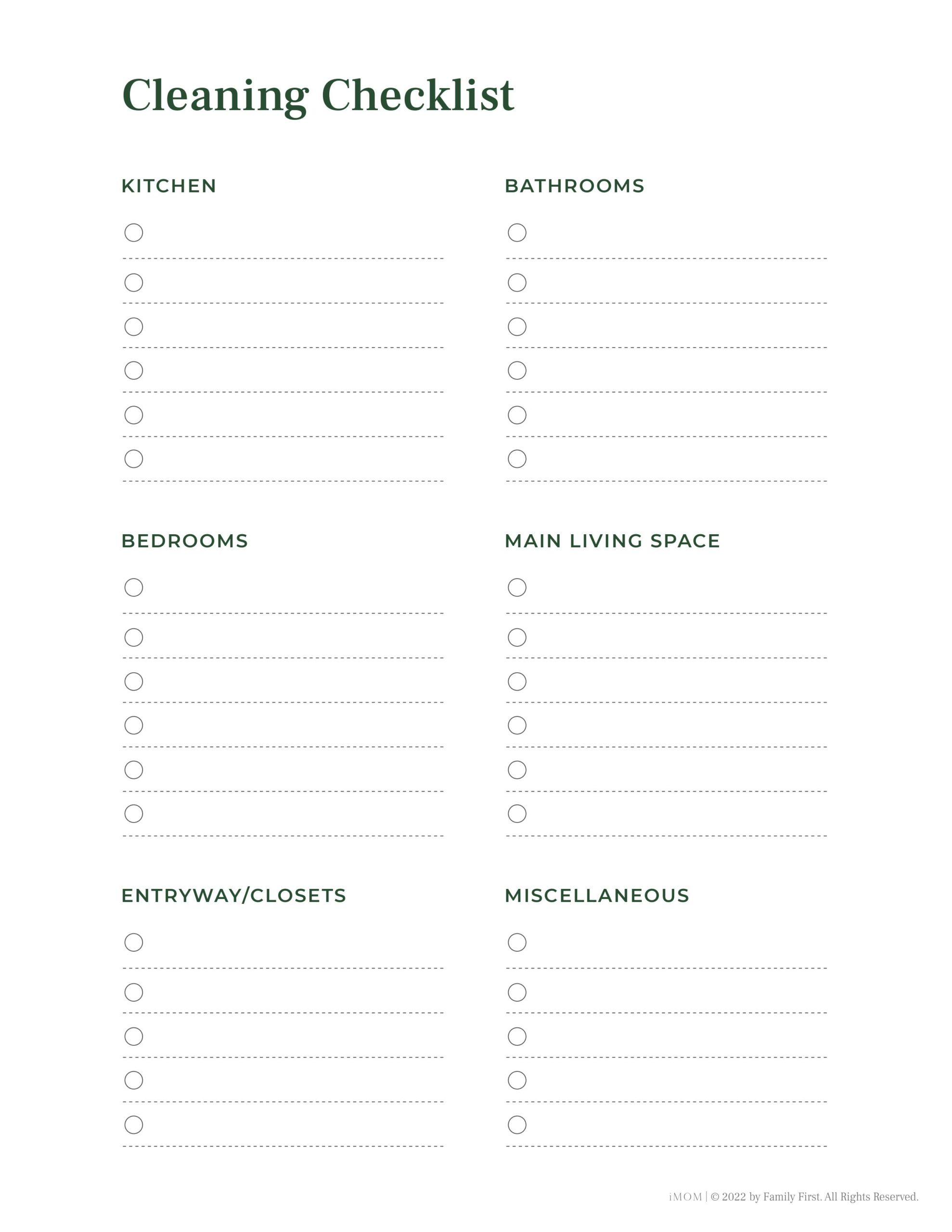 Chore Chart For Adults - Imom with Printable Chore List For Adults