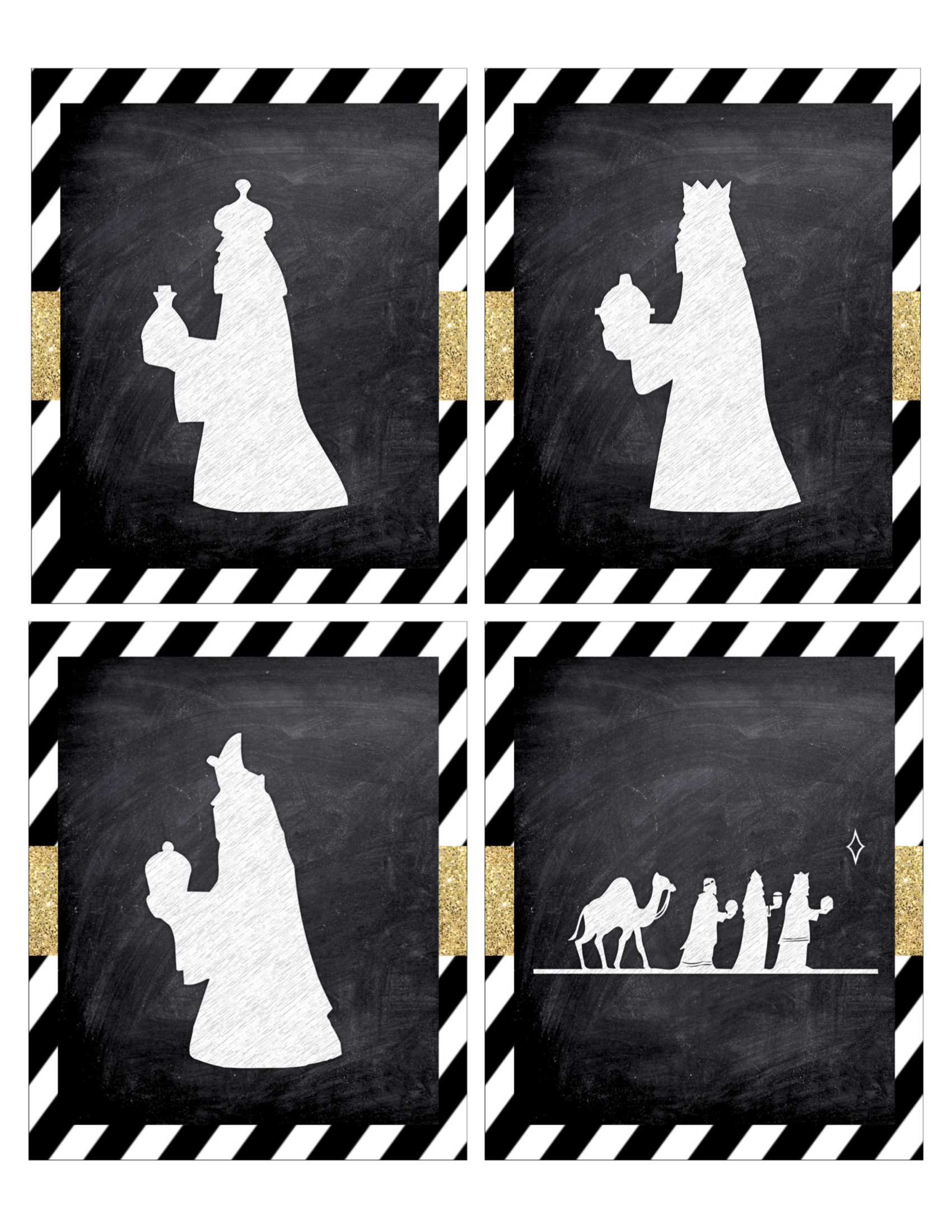 Christmas Nativity Banner Free Printable - Paper Trail Design pertaining to Free Printable Outline Printable Nativity Silhouette