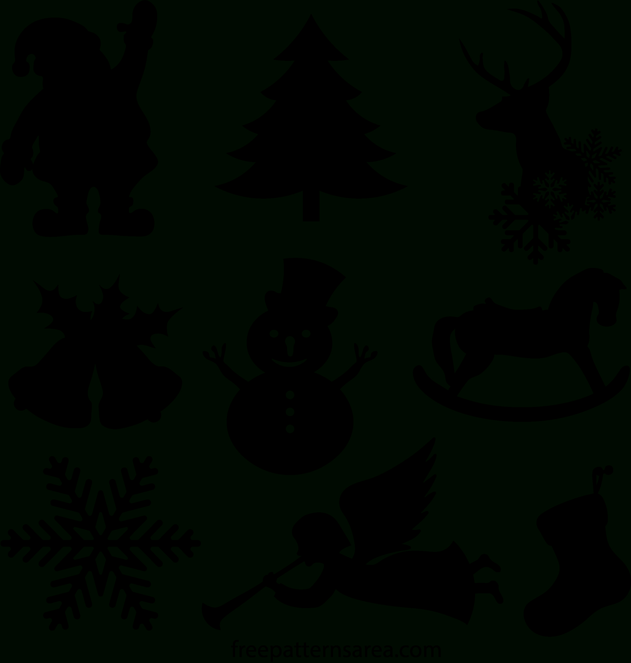 Christmas Ornament Silhouette Vector Shapes: Free Download regarding Free Printable Silhouette Christmas Stencils