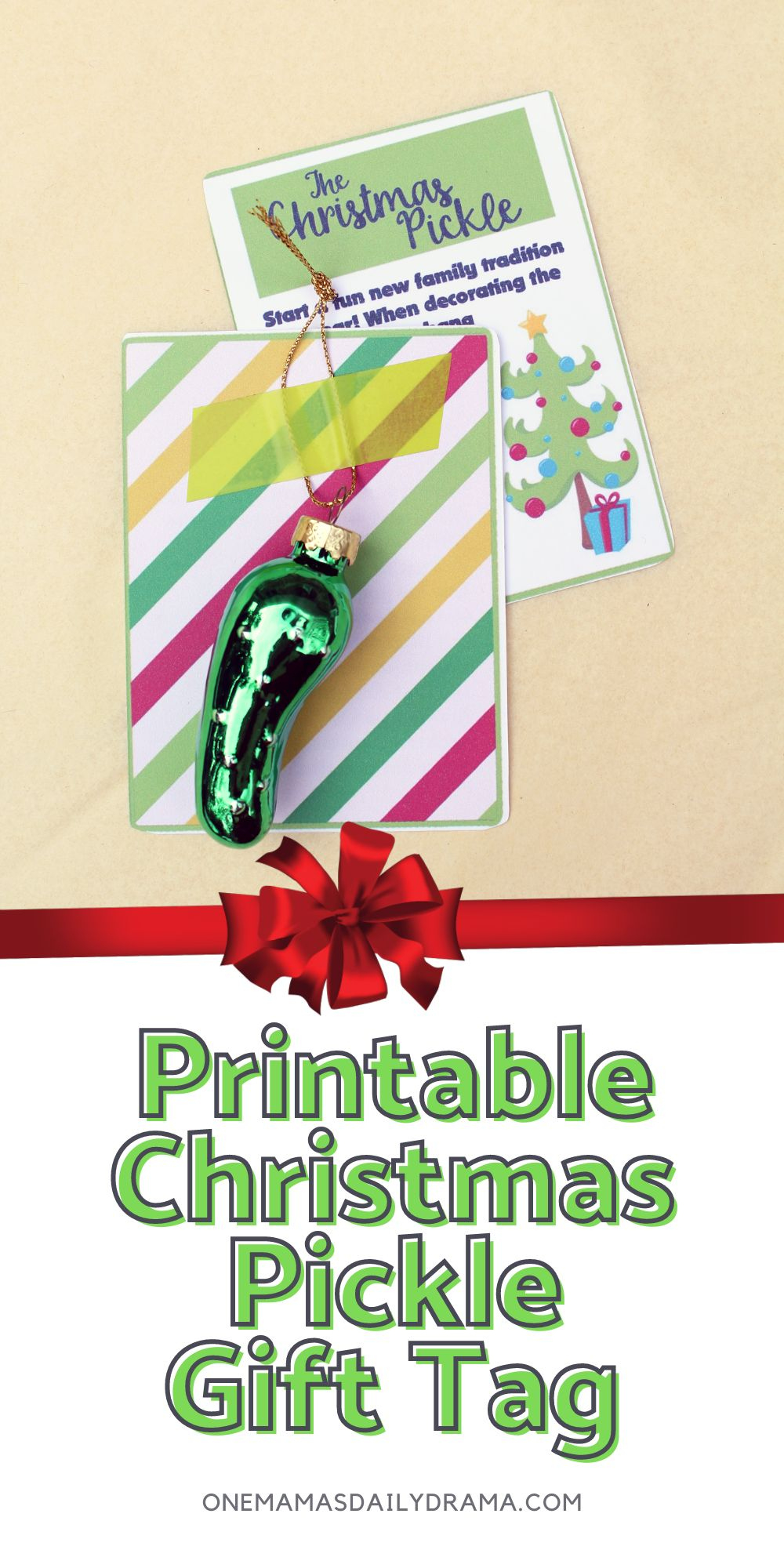 Christmas Pickle Ornament Gift With Printable intended for Free Printable Christmas Pickle Poem Printable