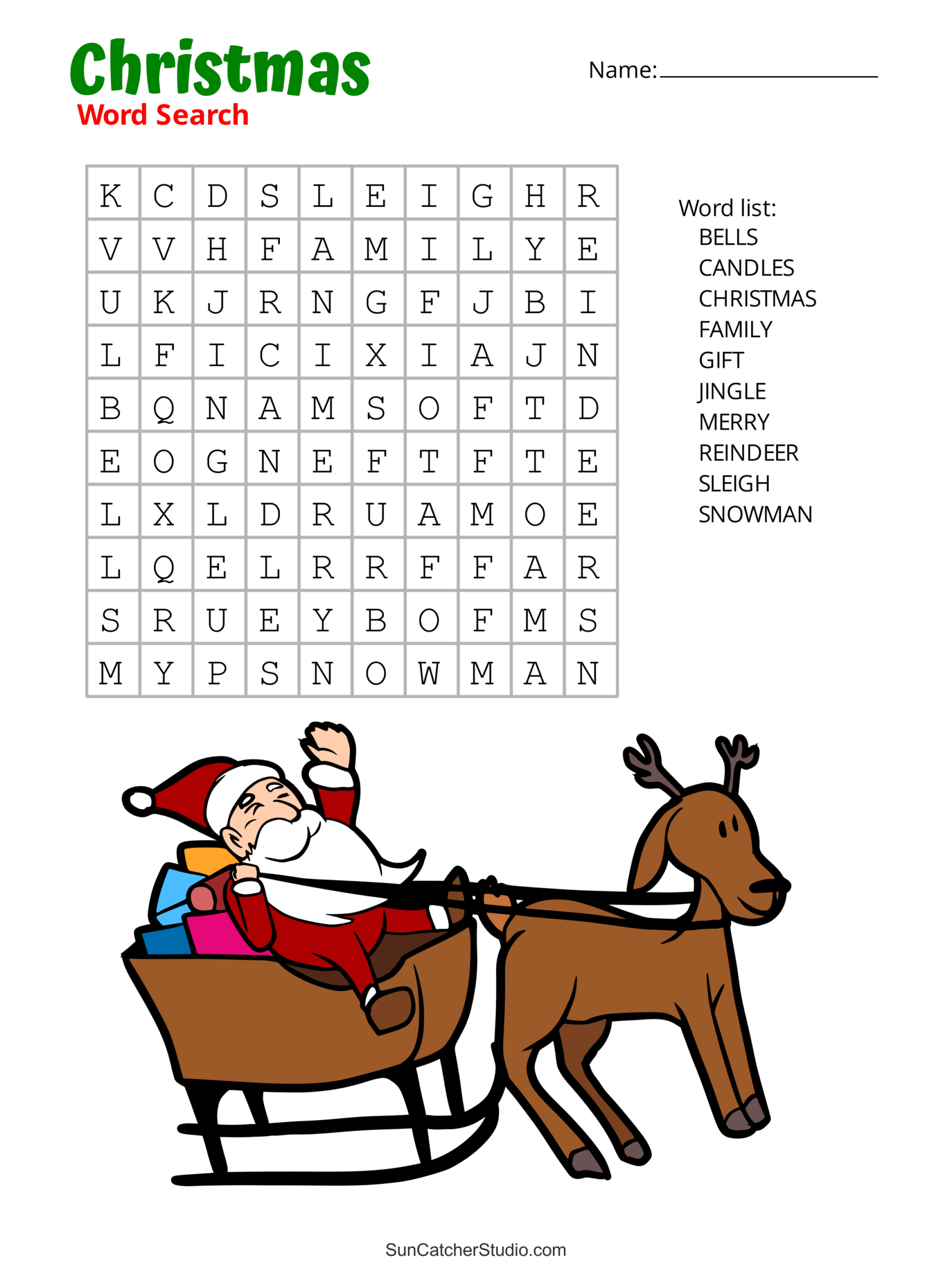 Christmas Word Search (Free Printable Pdf Puzzles) – Free regarding Printable Word Searches For Christmas