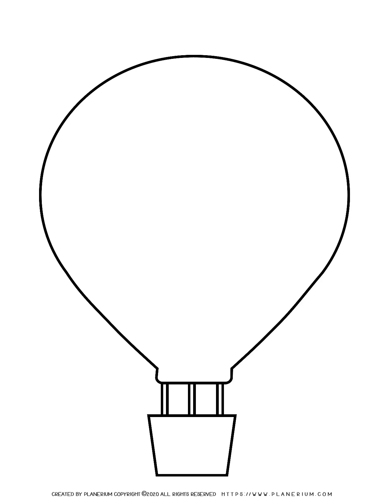 Customizable Hot Air Balloon Outline For Creative Fun regarding Hot Air Balloon Template Printable