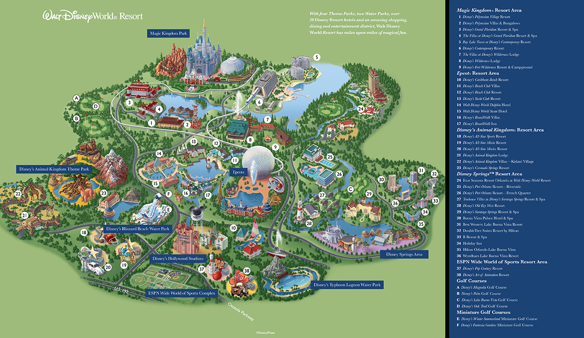 Disney World Maps - With Magic Kingdom Map intended for Disney World Park Maps Printable
