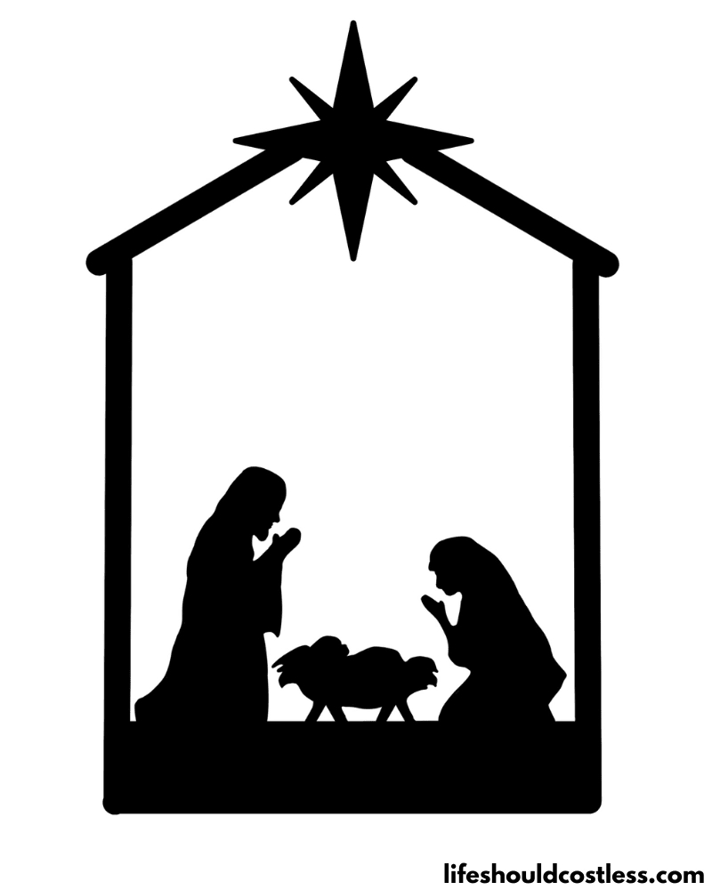 Diy Outdoor Nativity Scene (Free Printable Pdf Template) - Life throughout Free Printable Outline Printable Nativity Silhouette