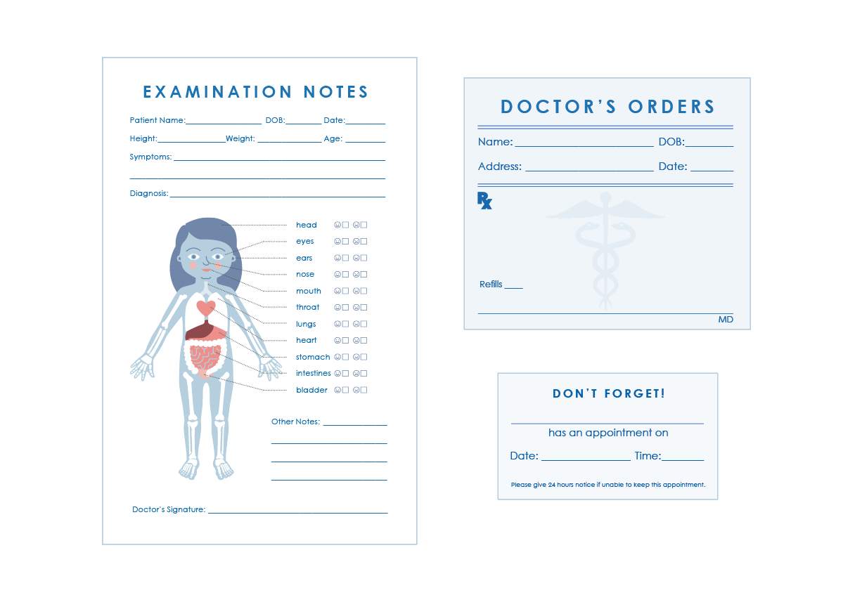 Doctor'S Office — Play With Cmyk - Free Printables throughout Free Printable Doctor Office Forms