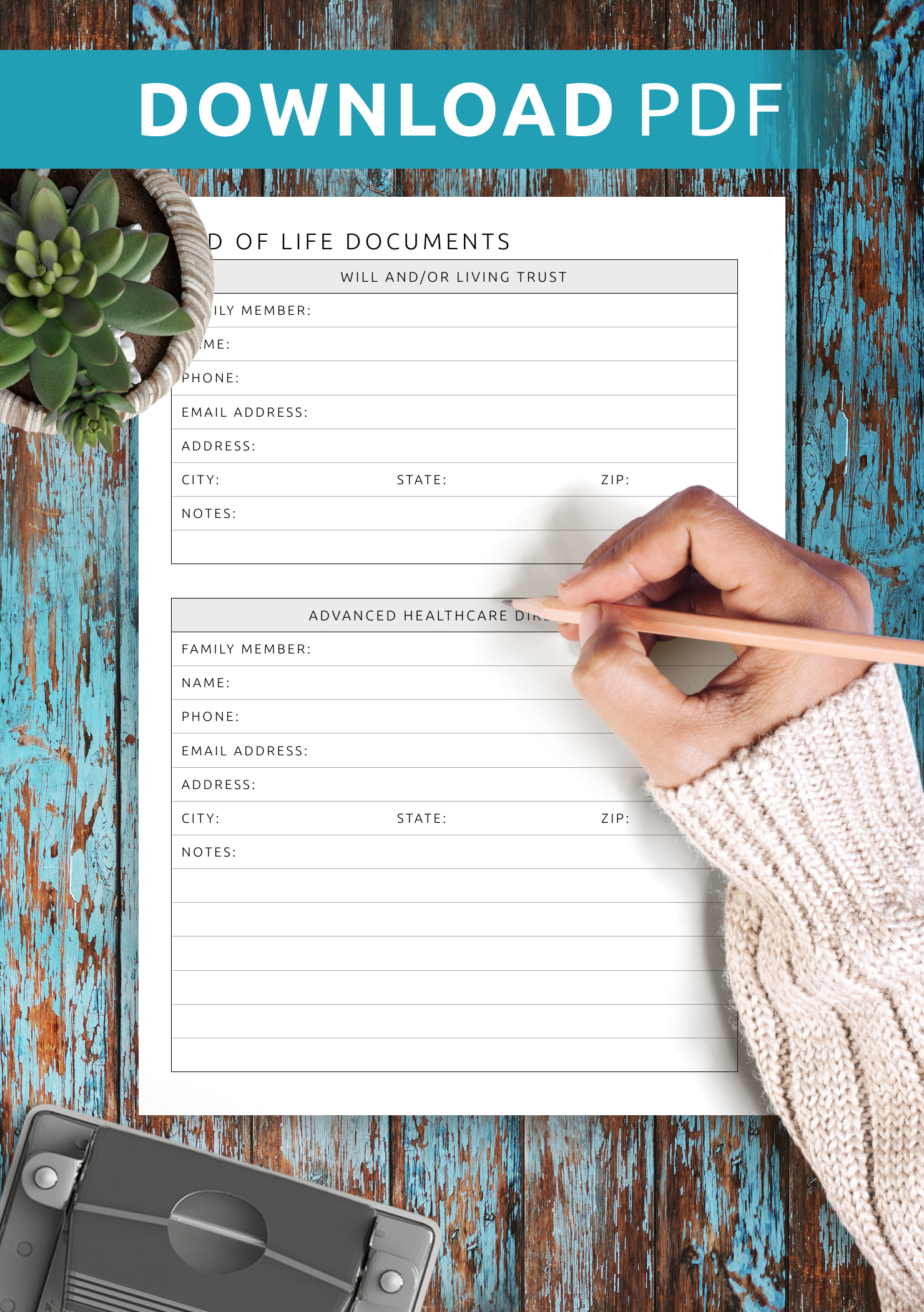 Download Printable End Of Life Documents Pdf pertaining to Free Printable End of Life Documents