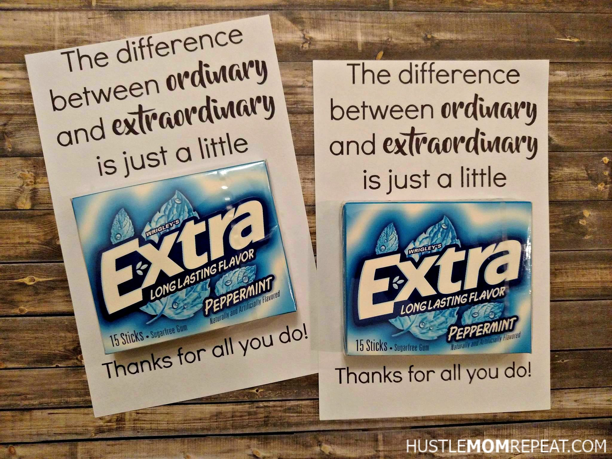 Easy Free Teacher Appreciation Printable For Gum | Hustle Mom Repeat throughout Extra Gum Teacher Appreciation Printable Free