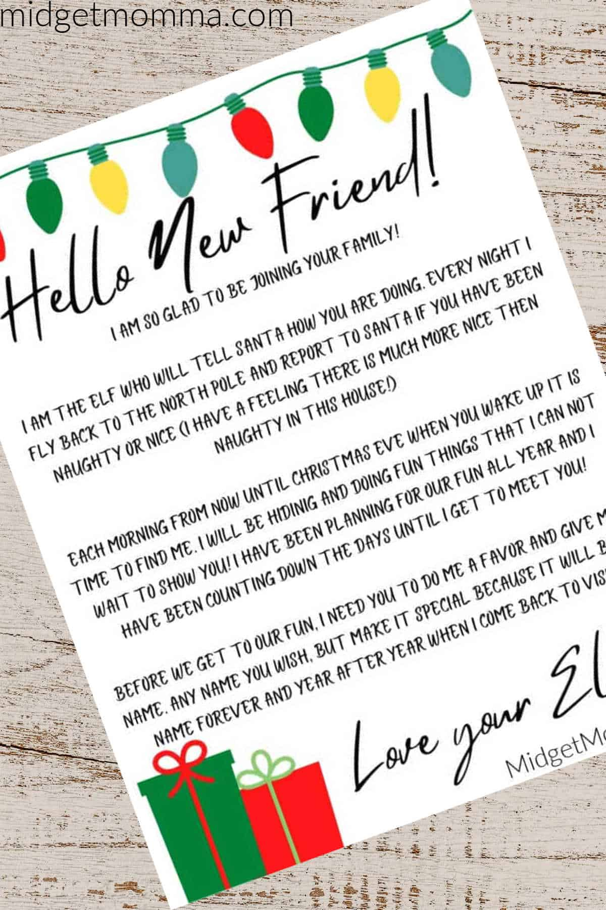 Elf On The Shelf Arrival Letter. Free Elf On The Shelf Printable with regard to Free Printable Elf on the Shelf Pajamas Letter