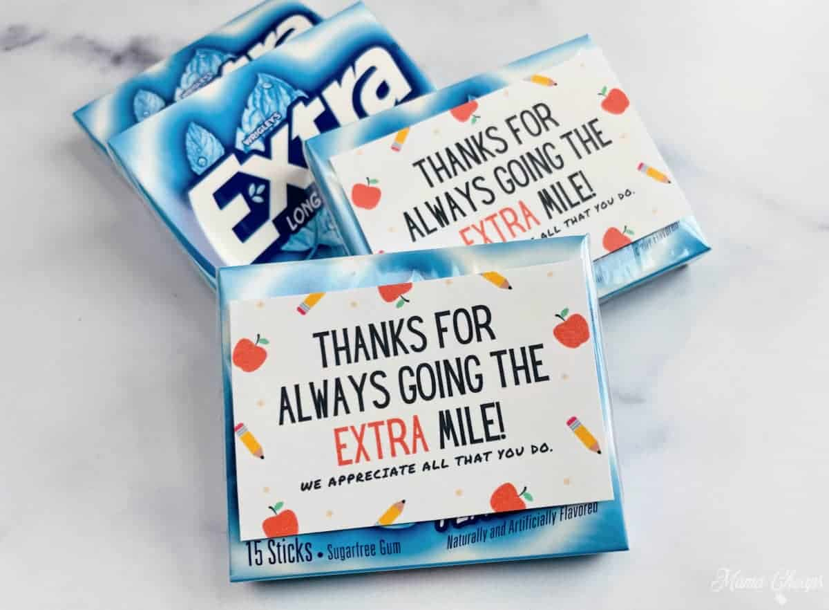 Extra Gum Teacher Appreciation Gift Idea + Printable - Mama Cheaps® regarding Extra Gum Teacher Appreciation Printable Free