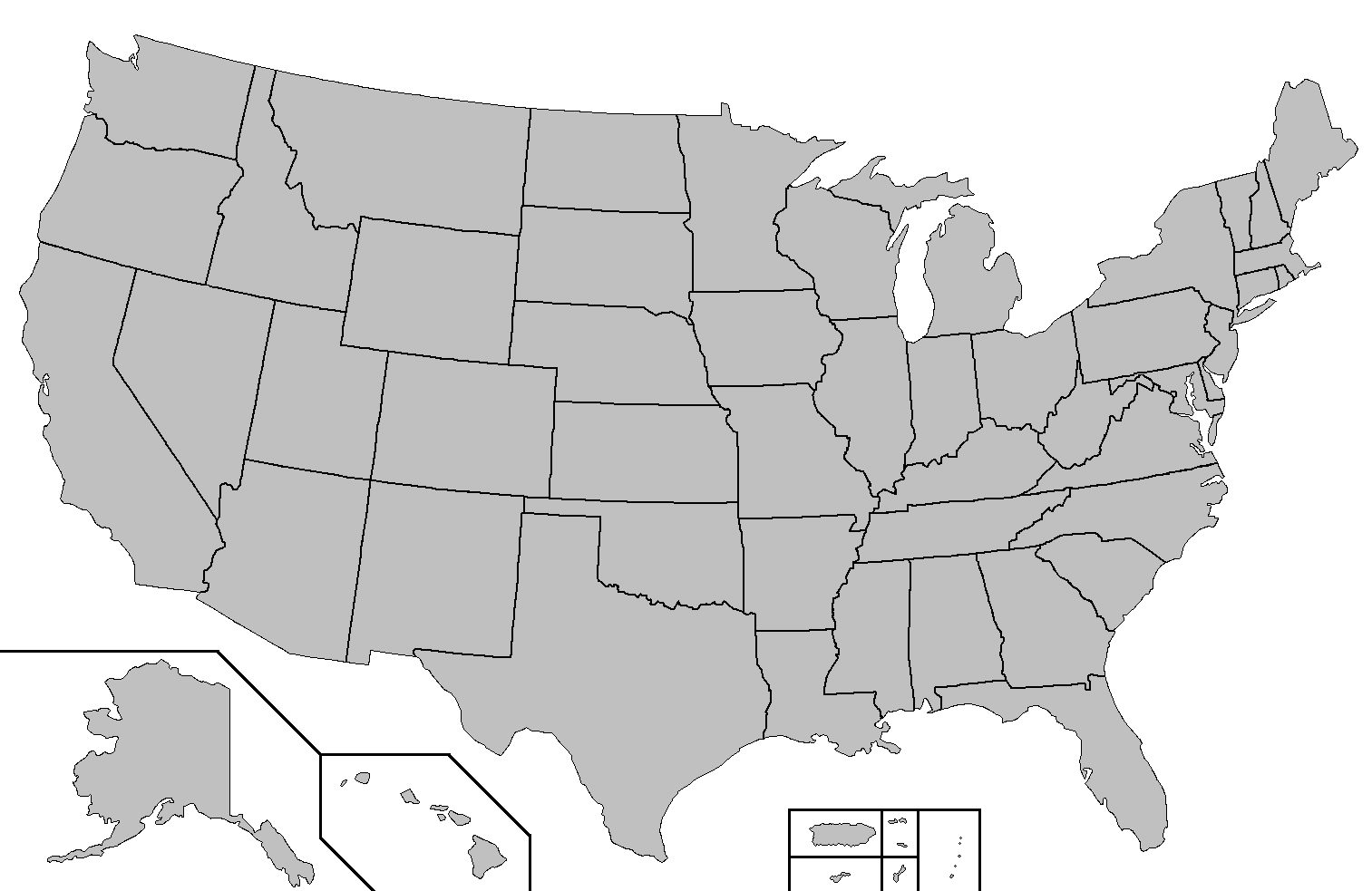 File:blank Map Of The United States - Wikimedia Commons in Printable Blank Map of United States