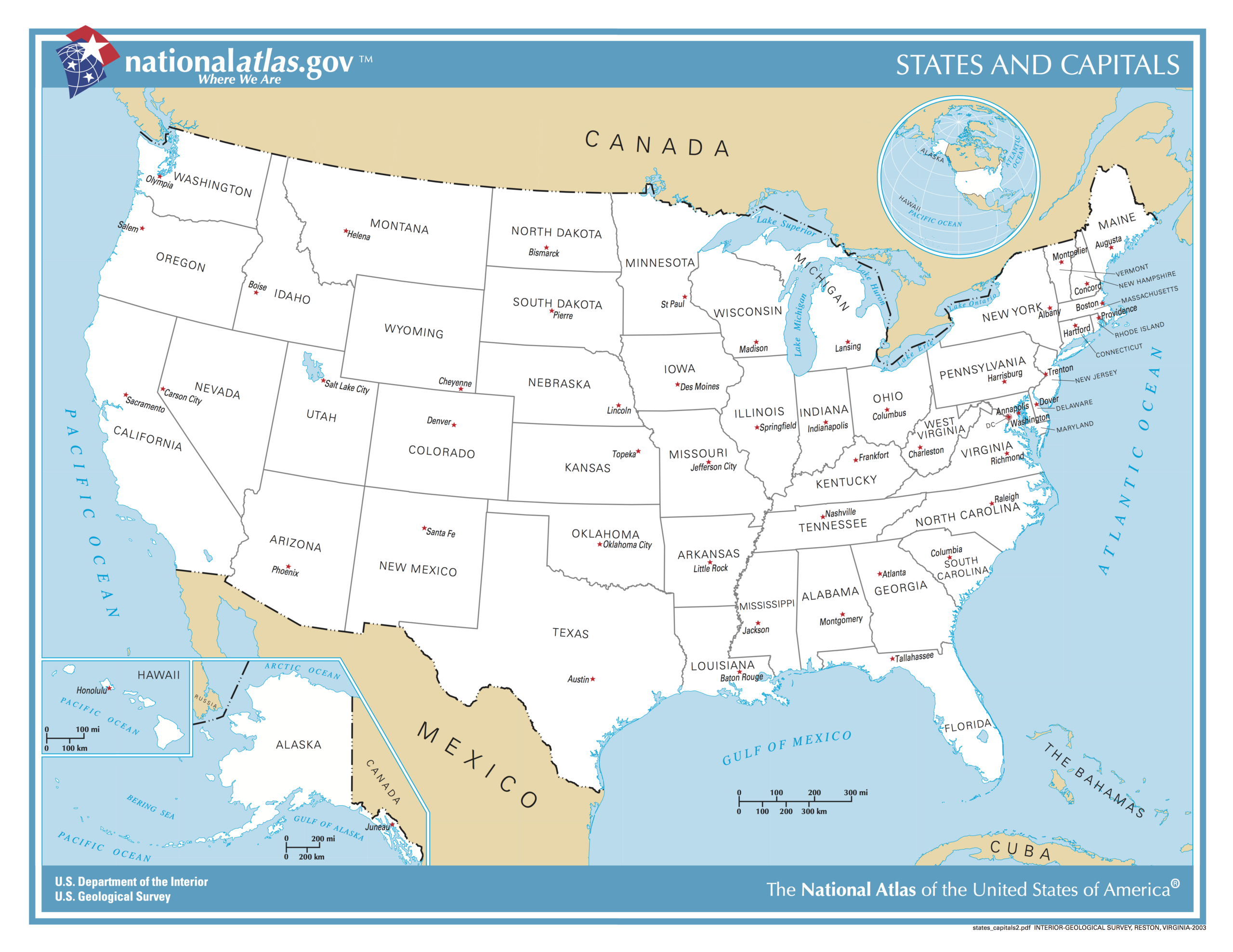 File:us Map - States And Capitals - Wikimedia Commons within Printable Map of Us with Capitals